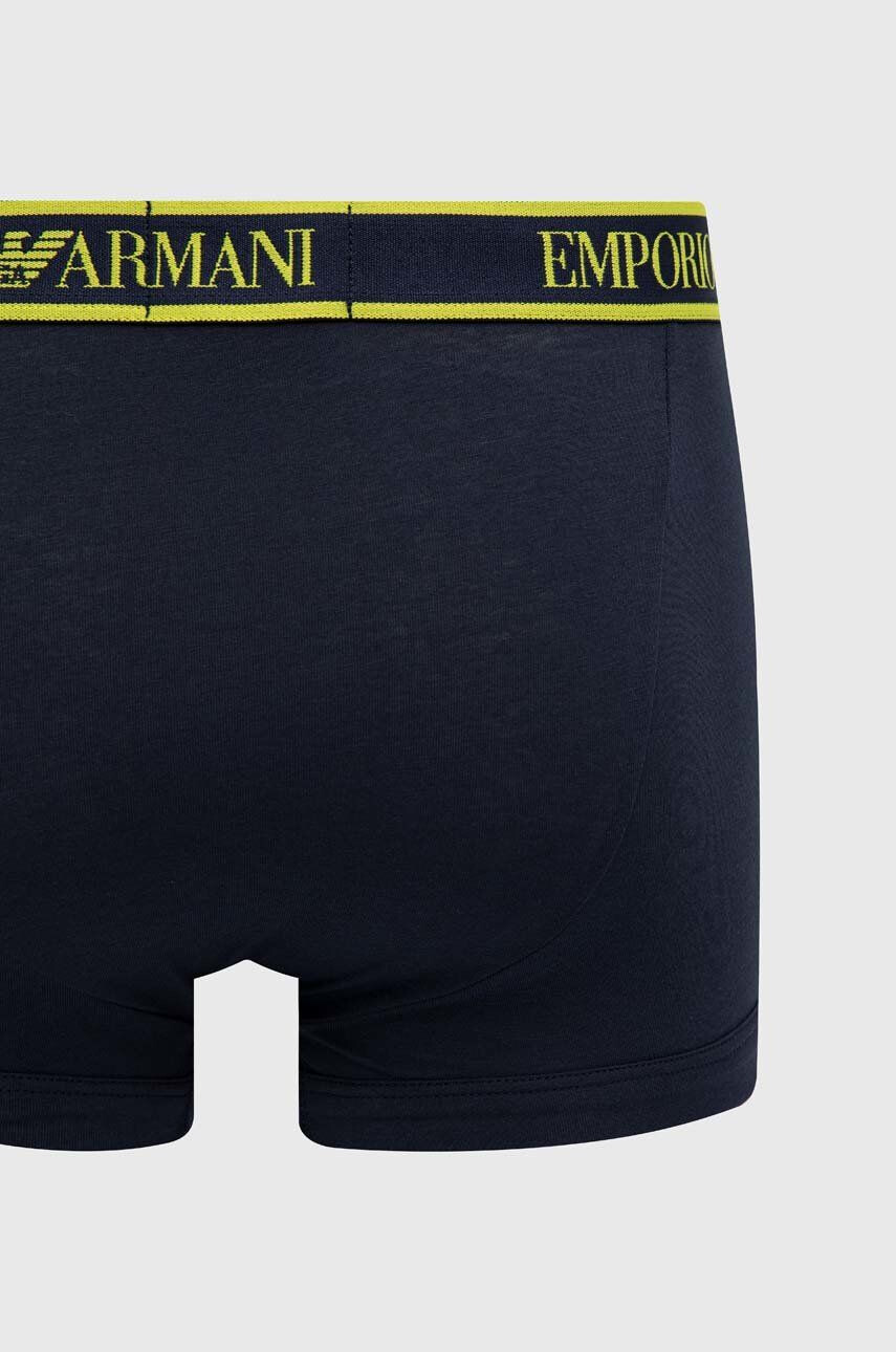 Emporio Armani Underwear Boxerky 3-pak pánske tmavomodrá farba - Pepit.sk