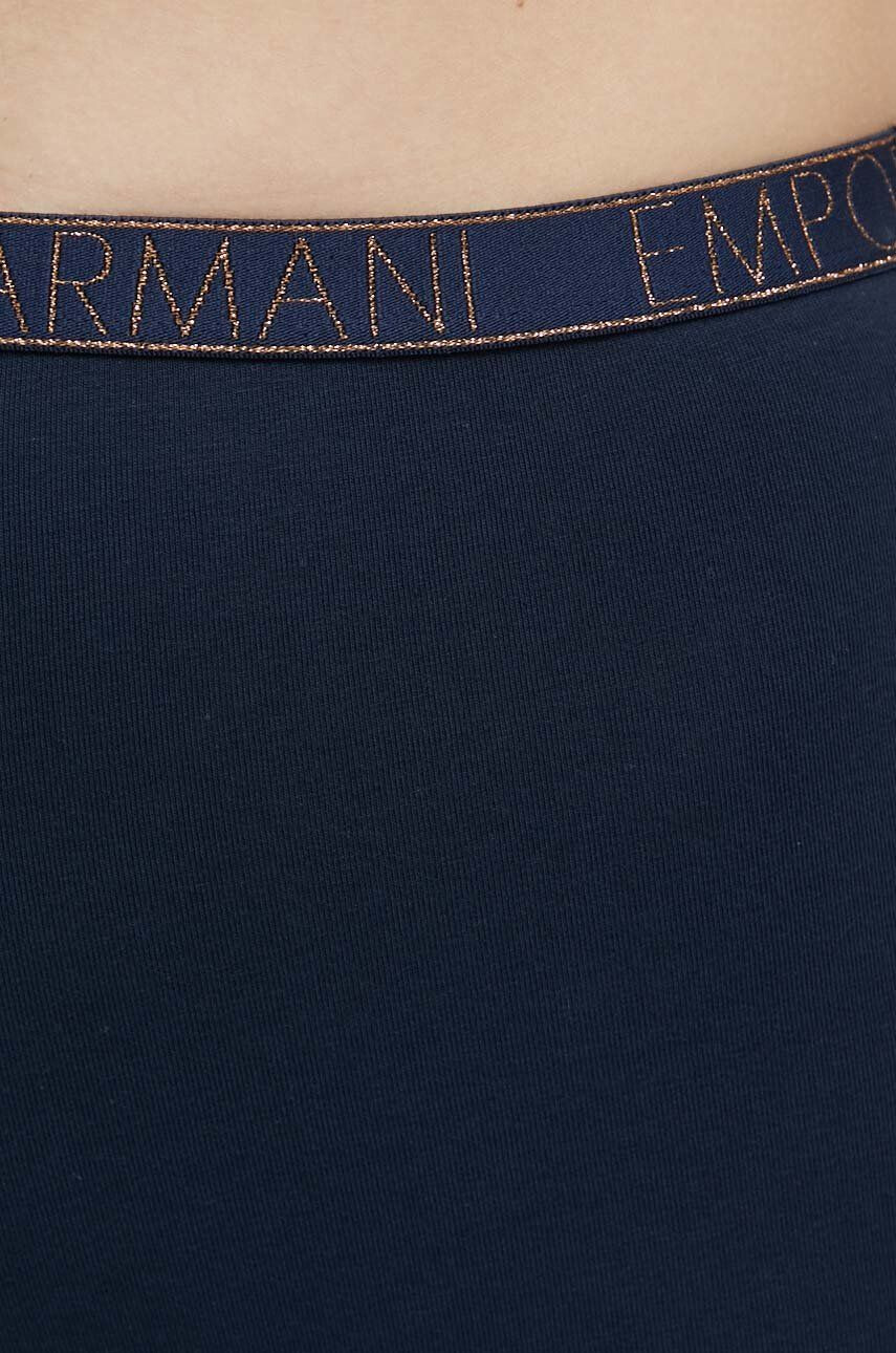 Emporio Armani Underwear Legíny dámske tmavomodrá farba s potlačou - Pepit.sk