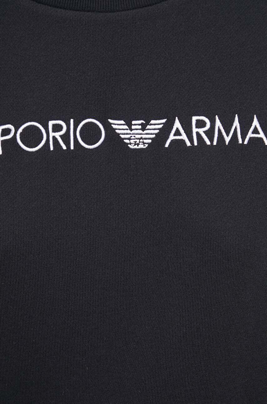 Emporio Armani Underwear Mikina s kapucňou čierna farba s potlačou - Pepit.sk