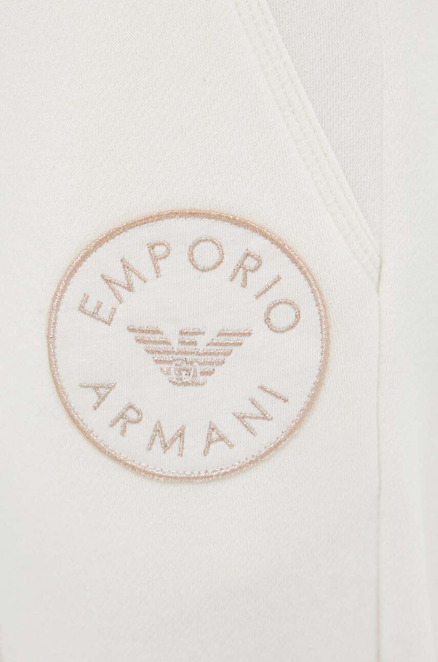 Emporio Armani Underwear Nohavice béžová farba jednofarebné - Pepit.sk