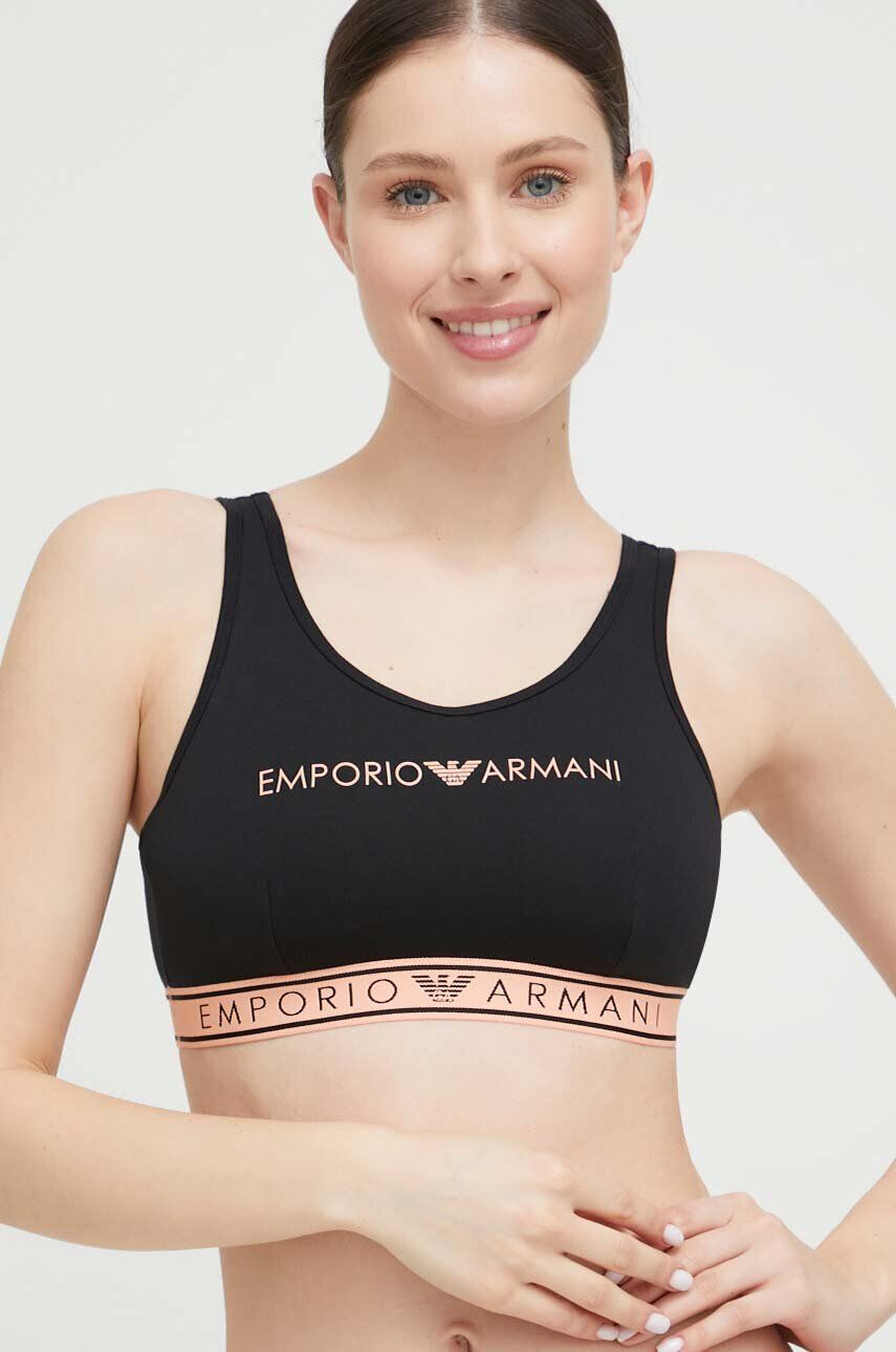 Emporio Armani Underwear Podprsenka čierna farba - Pepit.sk