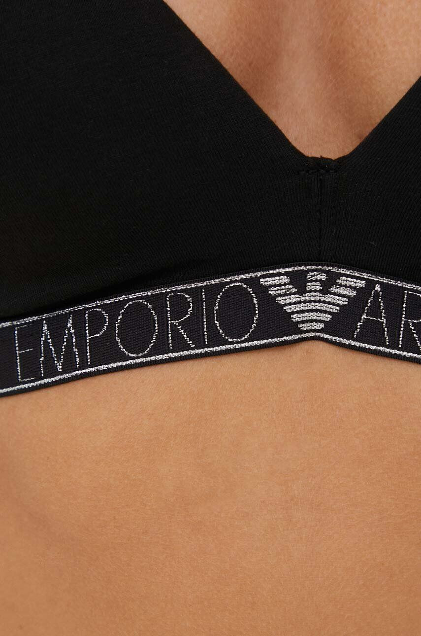 Emporio Armani Underwear Podprsenka čierna farba bavlnený jednofarebný - Pepit.sk