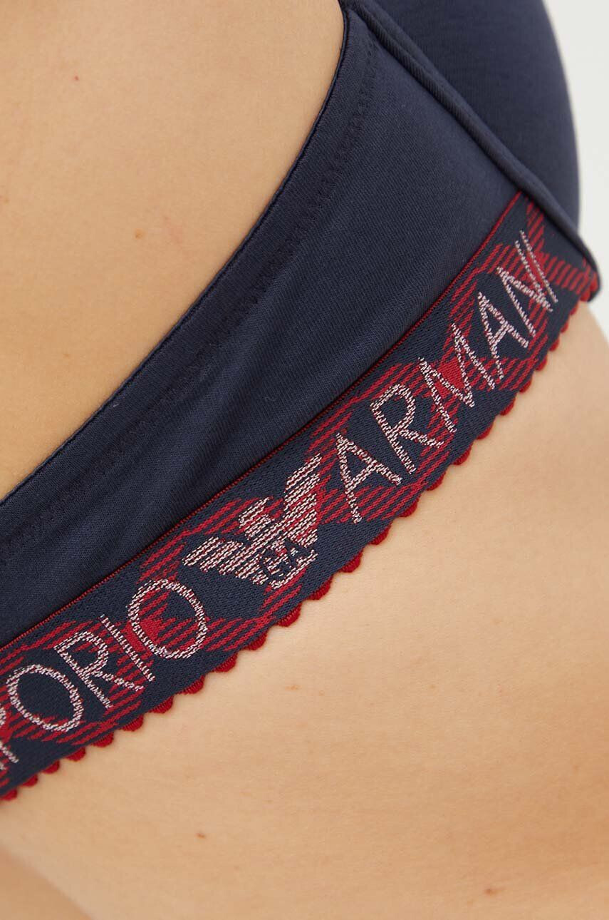 Emporio Armani Underwear Podprsenka tmavomodrá farba vzorovaný - Pepit.sk