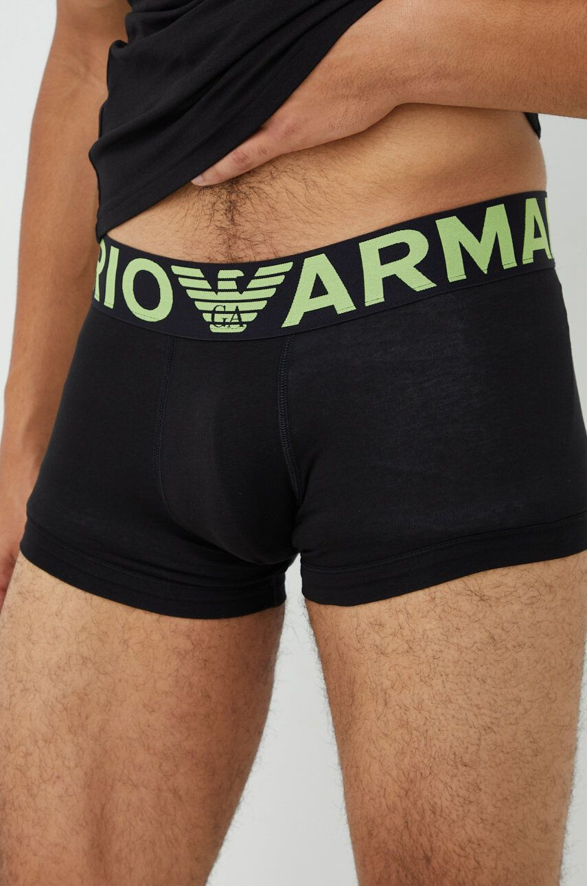 Emporio Armani Underwear Pyžamo pánska čierna farba jednofarebná - Pepit.sk