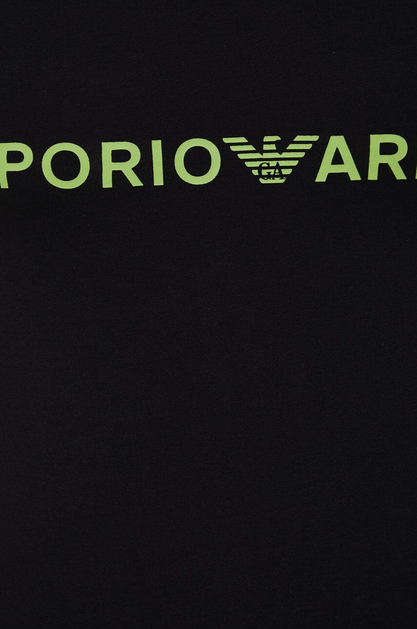 Emporio Armani Underwear Pyžamo pánska čierna farba jednofarebná - Pepit.sk