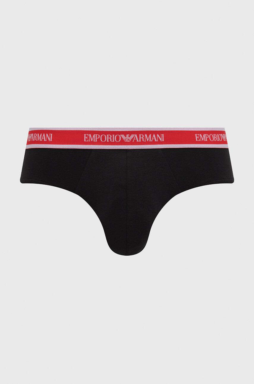 Emporio Armani Underwear Slipy (2-pack) pánske čierna farba - Pepit.sk