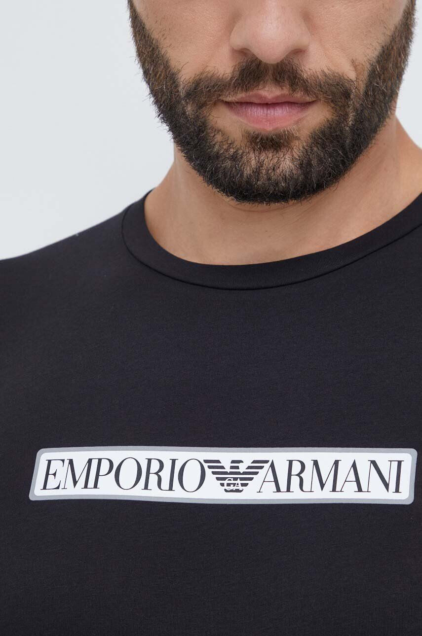 Emporio Armani Underwear Tričko čierna farba s potlačou - Pepit.sk