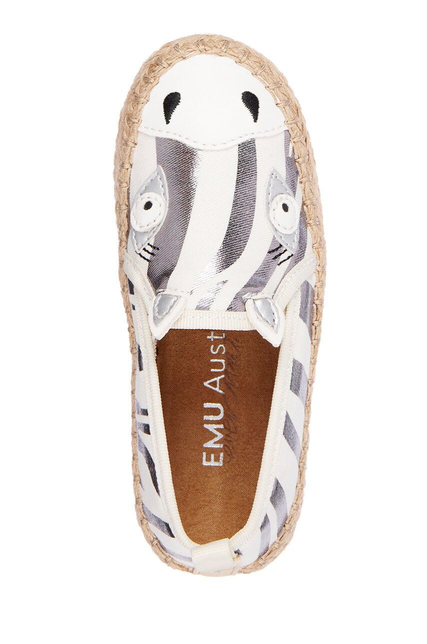 Emu Australia Detské espadrilky Zebra Nest biela farba - Pepit.sk