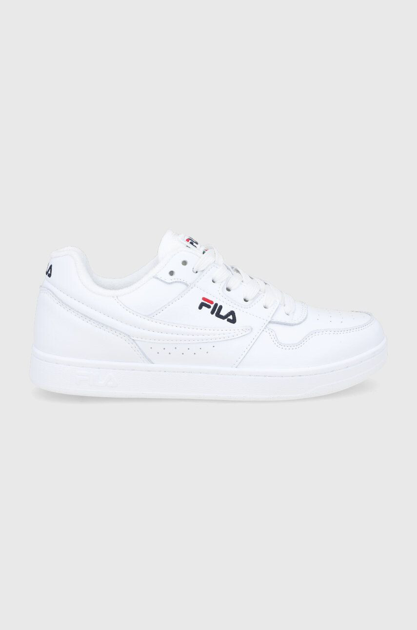 Fila Kožená obuv Arcade Low biela farba na plochom podpätku - Pepit.sk