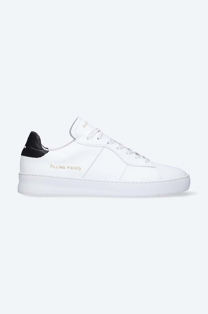 Filling Pieces Kožené tenisky Court Bianco biela farba 89127791861 - Pepit.sk