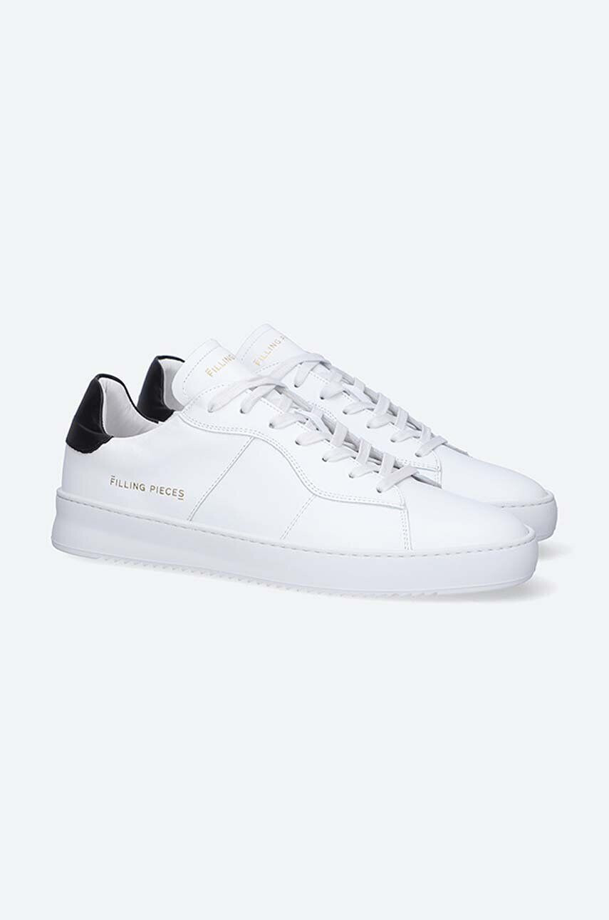 Filling Pieces Kožené tenisky Court Bianco biela farba 89127791861 - Pepit.sk