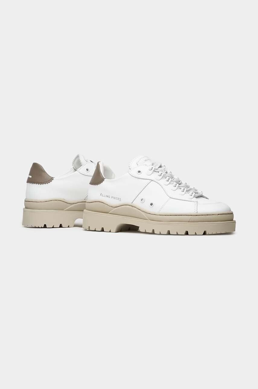 Filling Pieces Kožené tenisky Court Serrated biela farba 89128861002 - Pepit.sk