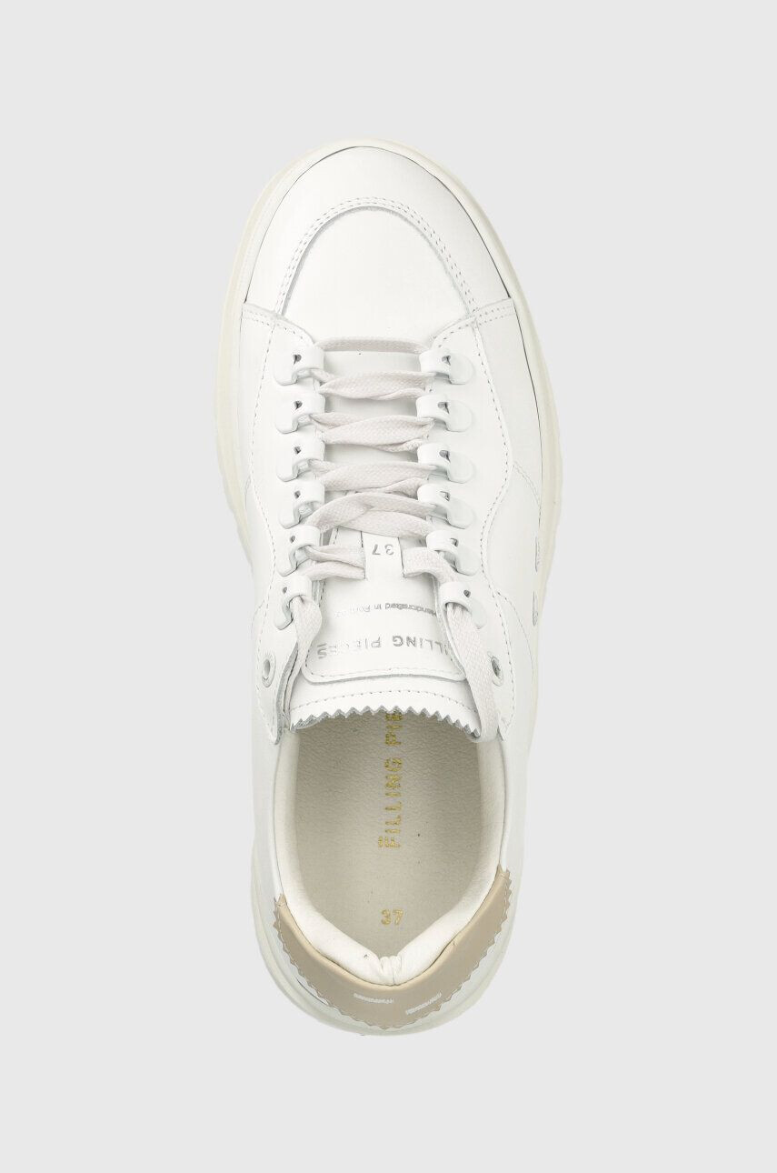 Filling Pieces Kožené tenisky Court Serrated biela farba 89128861042 - Pepit.sk