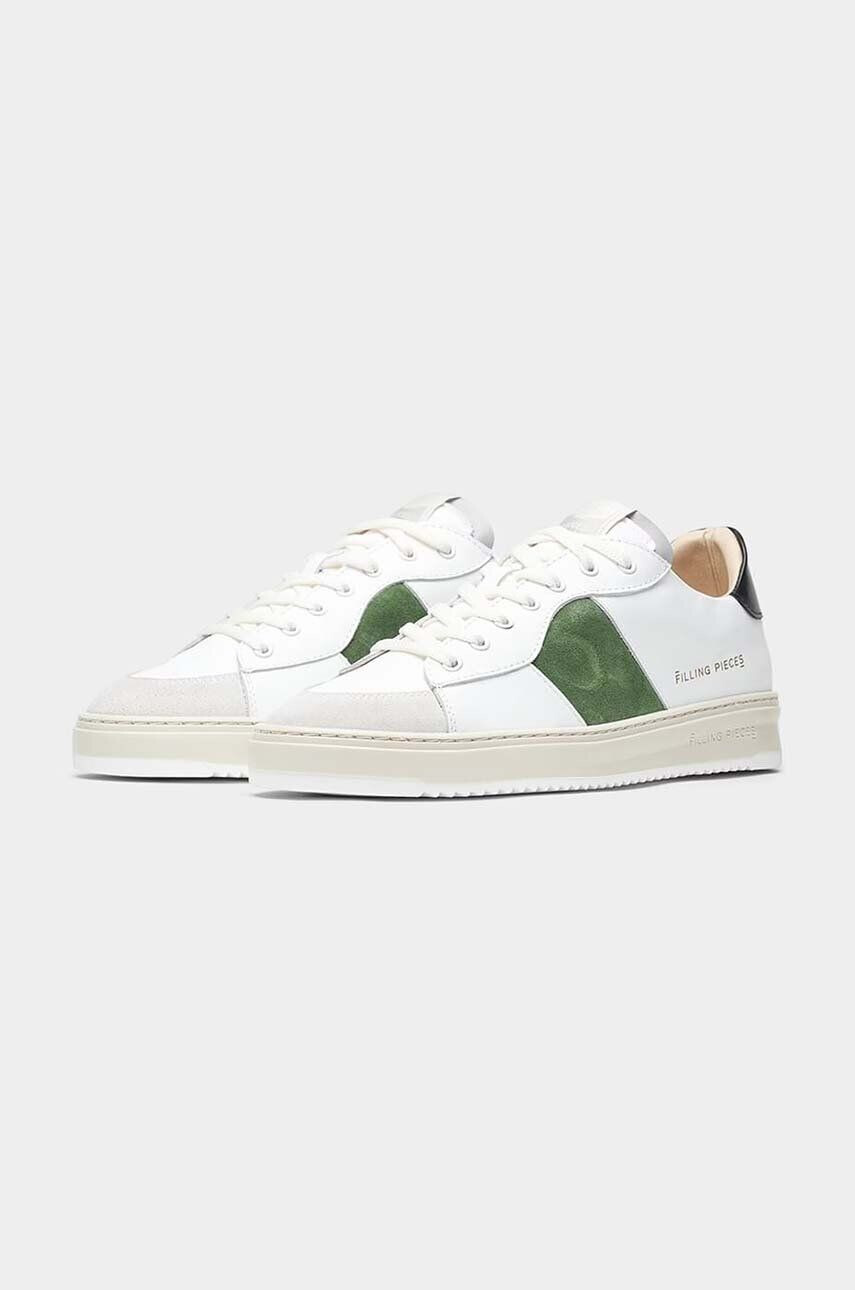 Filling Pieces Kožené tenisky Court Strata biela farba 89128872072 - Pepit.sk