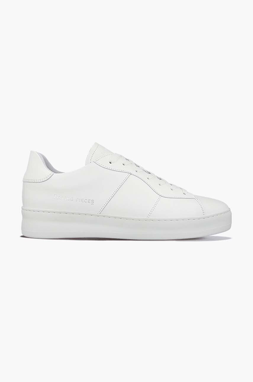 Filling Pieces Kožené tenisky Light Plain Court All White biela farba 38227271855 - Pepit.sk