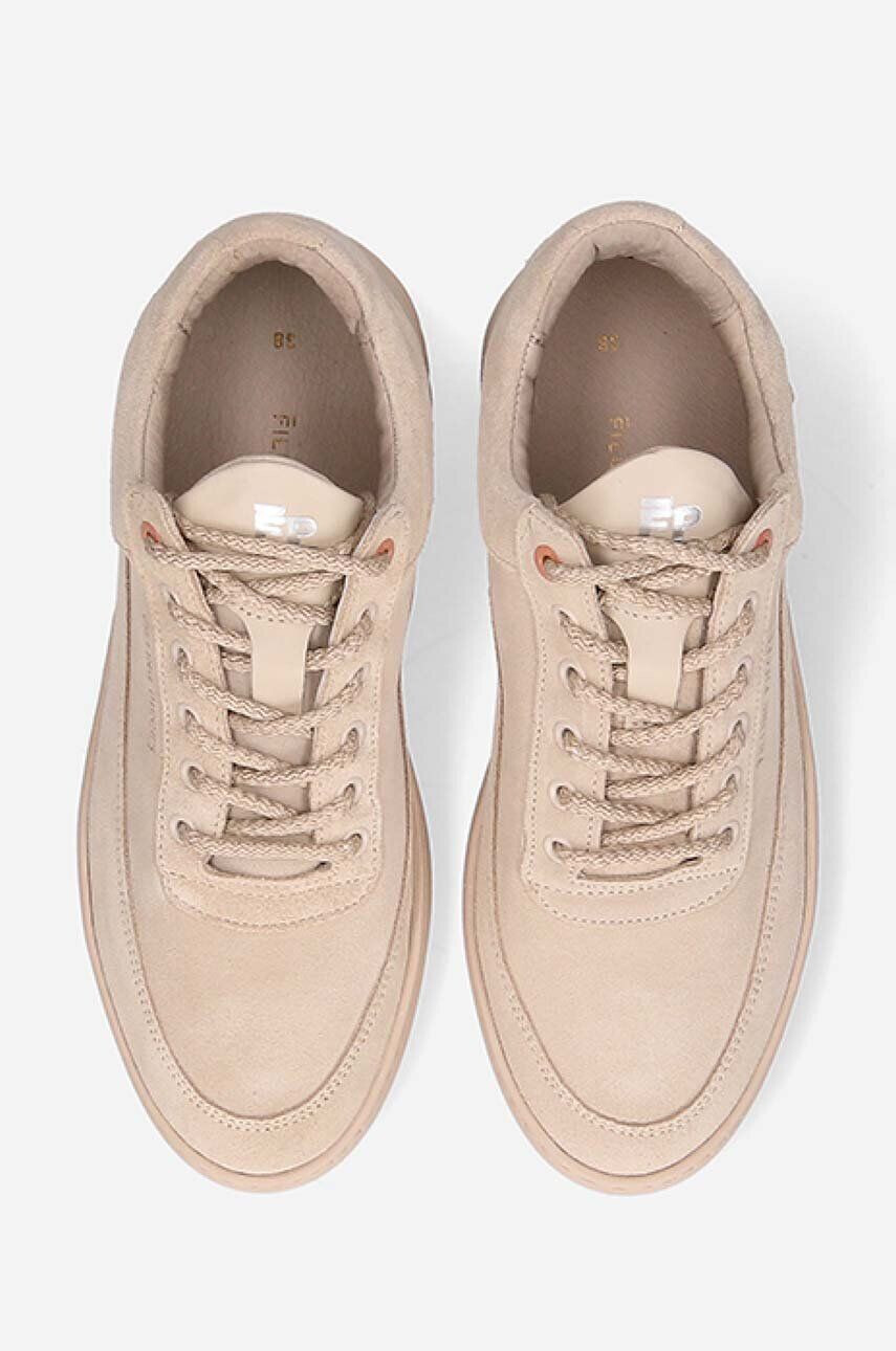 Filling Pieces Kožené tenisky Low Eva Suede hnedá farba 51322791919 - Pepit.sk