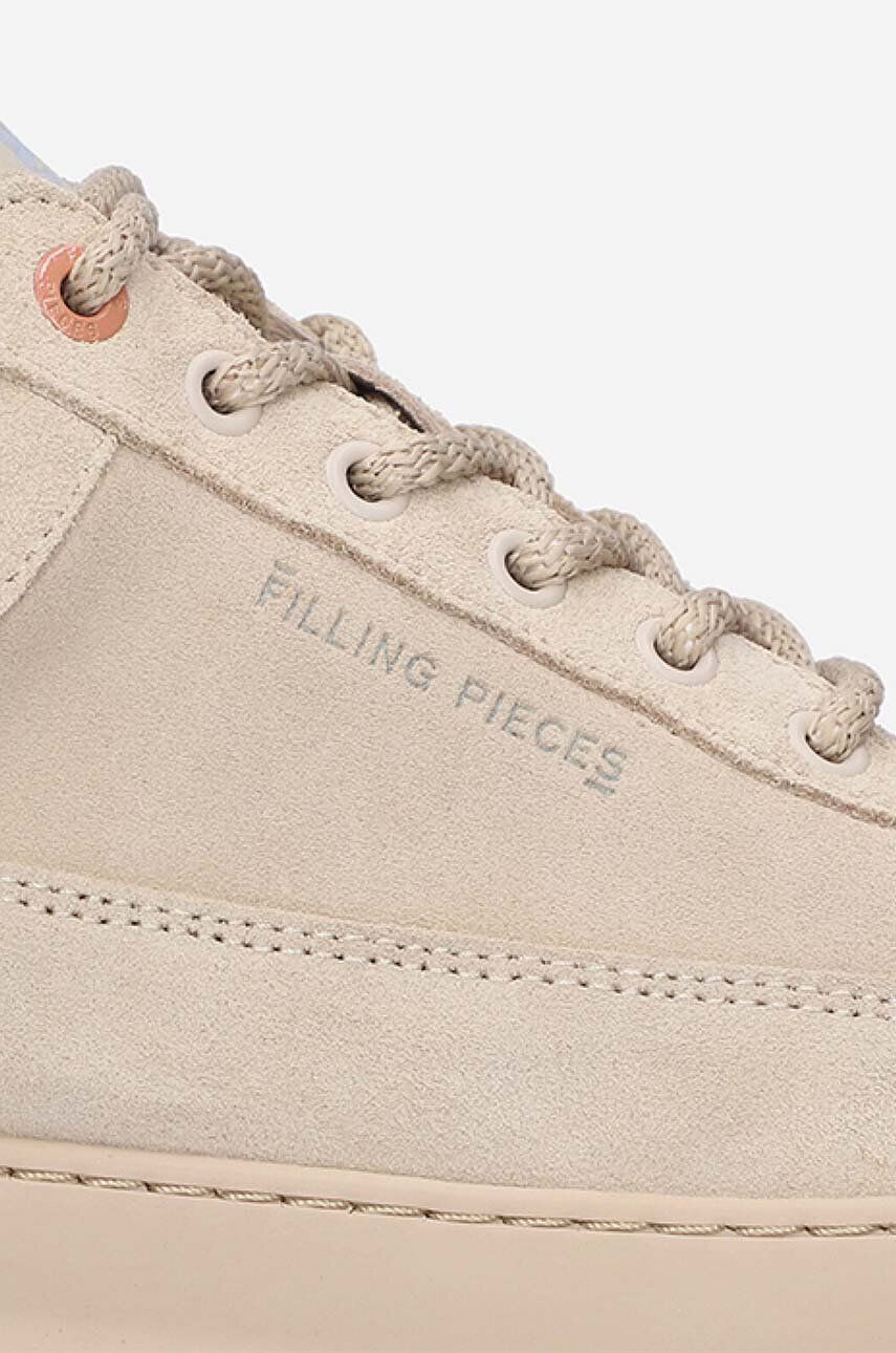 Filling Pieces Kožené tenisky Low Eva Suede hnedá farba 51322791919 - Pepit.sk