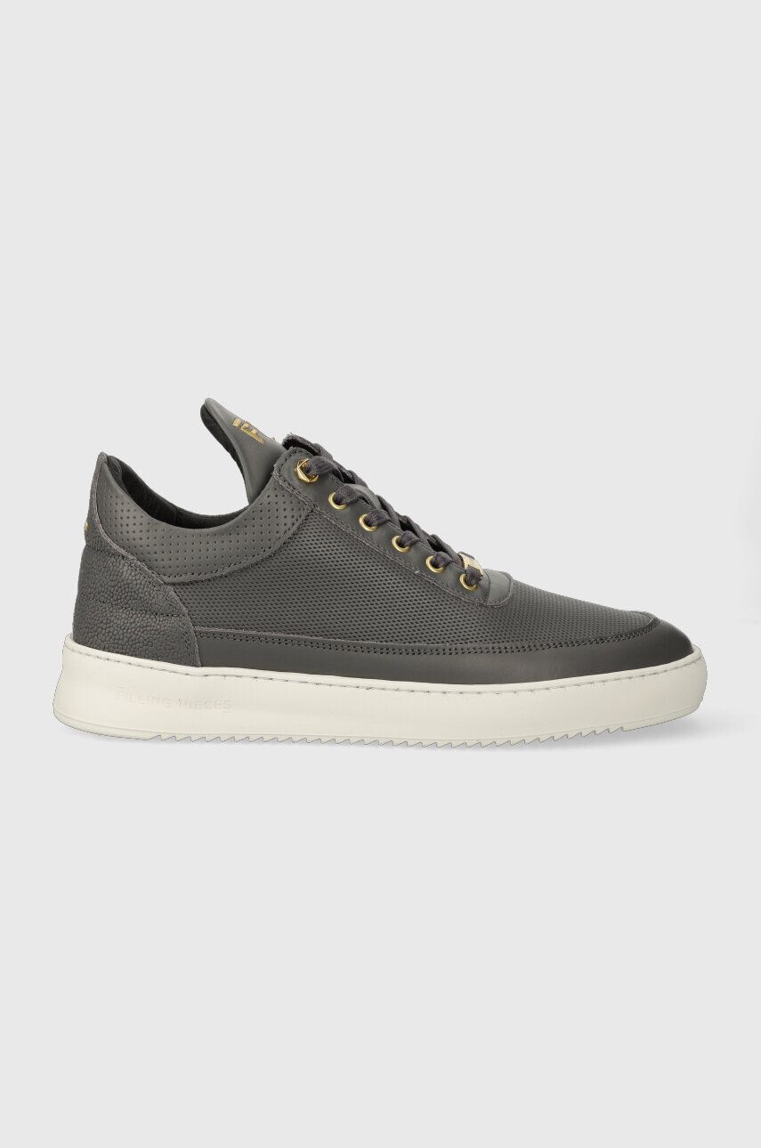 Filling Pieces Kožené tenisky Low Top Aten šedá farba 10126591002 - Pepit.sk