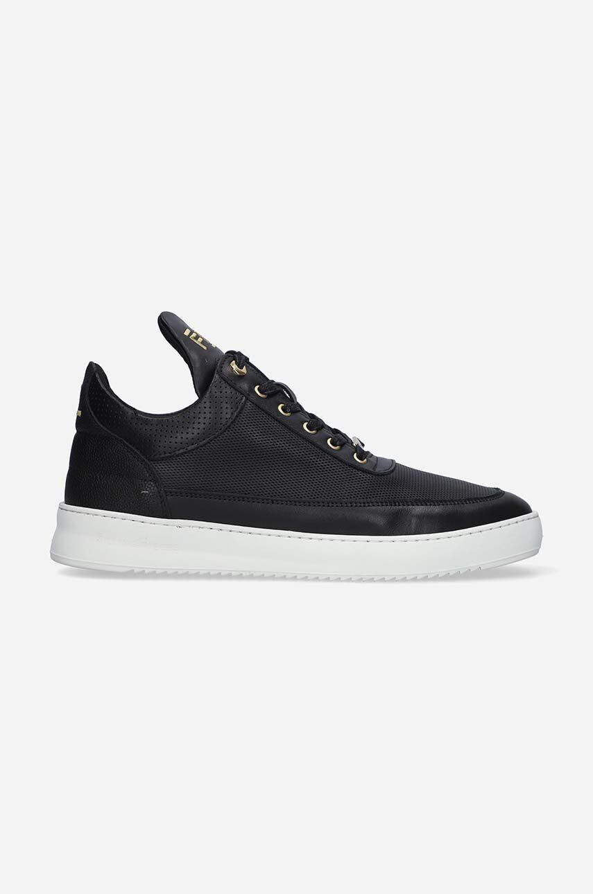 Filling Pieces Kožené tenisky Low Top Aten čierna farba 10126591861 - Pepit.sk