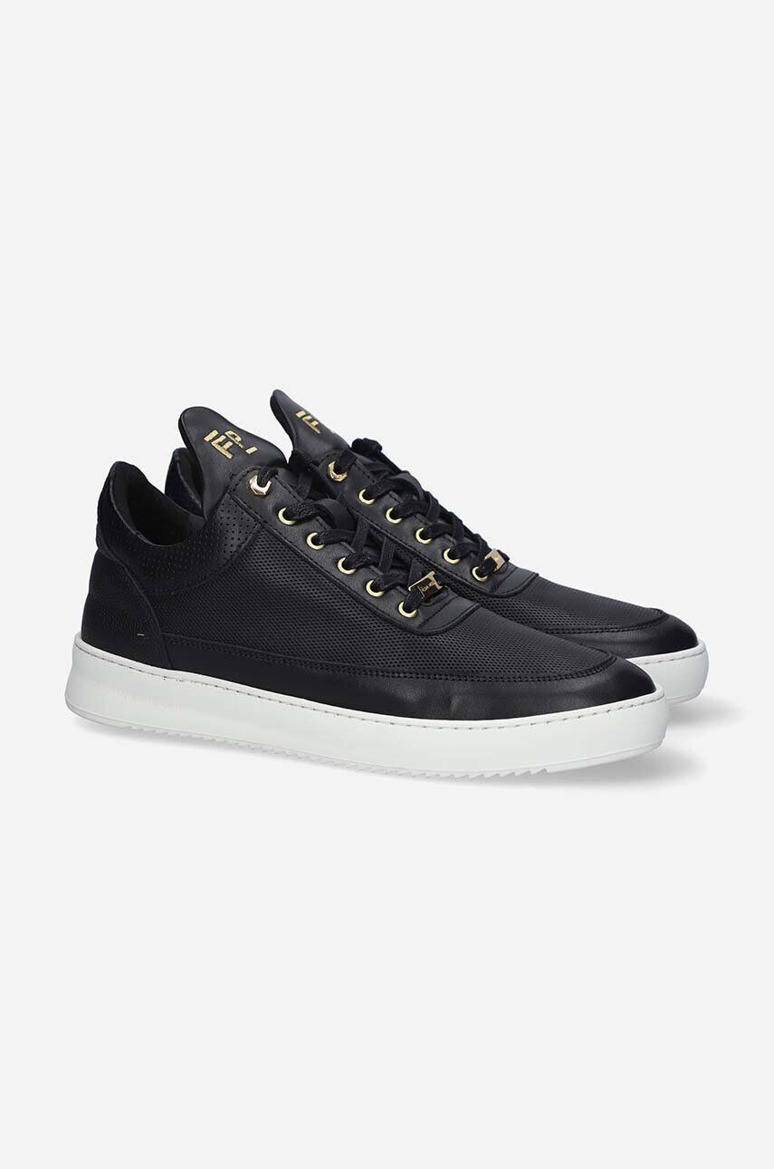 Filling Pieces Kožené tenisky Low Top Aten čierna farba 10126591861 - Pepit.sk