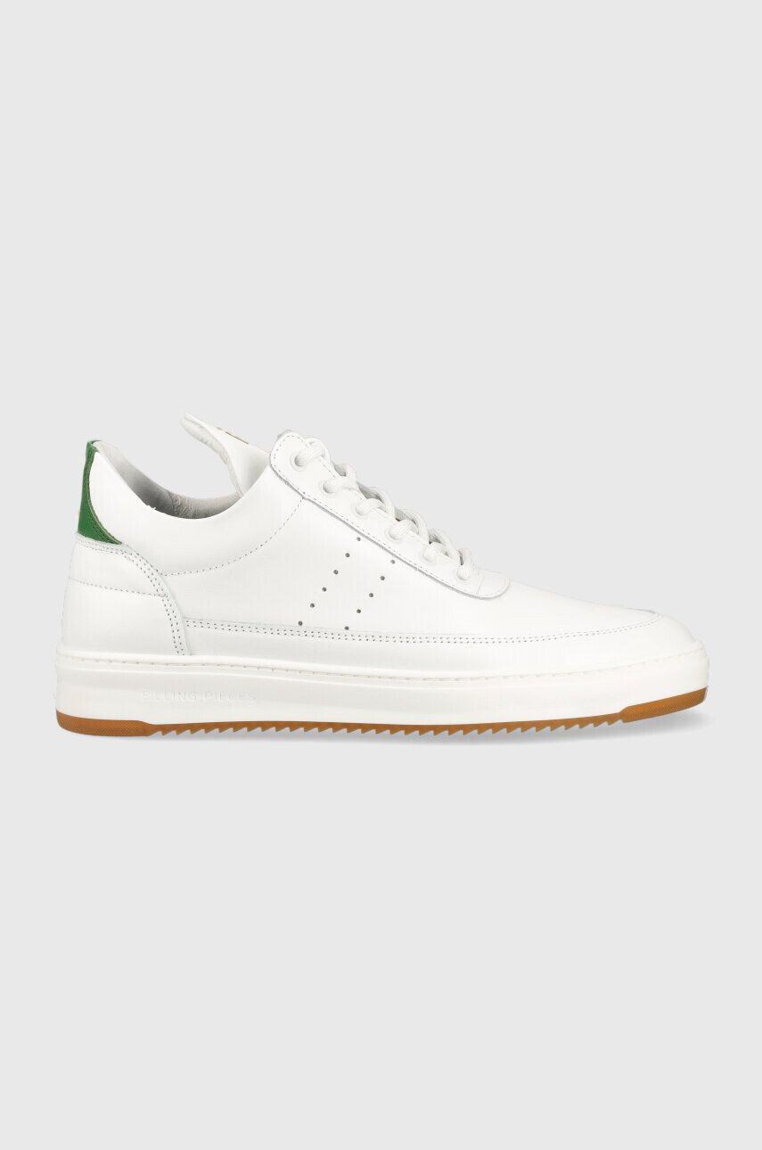 Filling Pieces Kožené tenisky Low Top Bianco biela farba 10127791926 - Pepit.sk