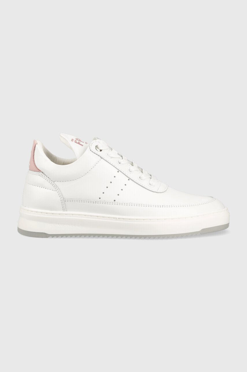 Filling Pieces Kožené tenisky Low Top Bianco biela farba 10127792081 - Pepit.sk