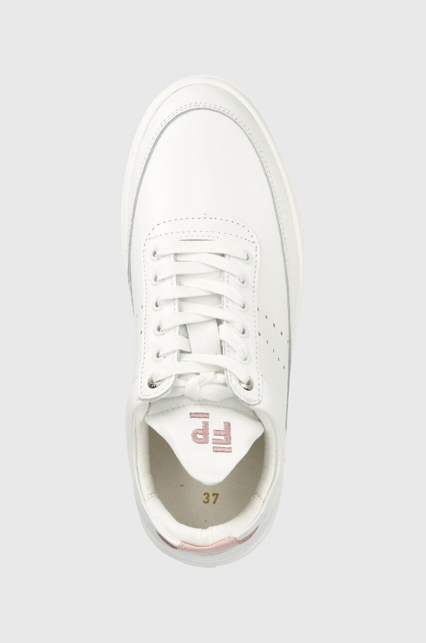 Filling Pieces Kožené tenisky Low Top Bianco biela farba 10127792081 - Pepit.sk