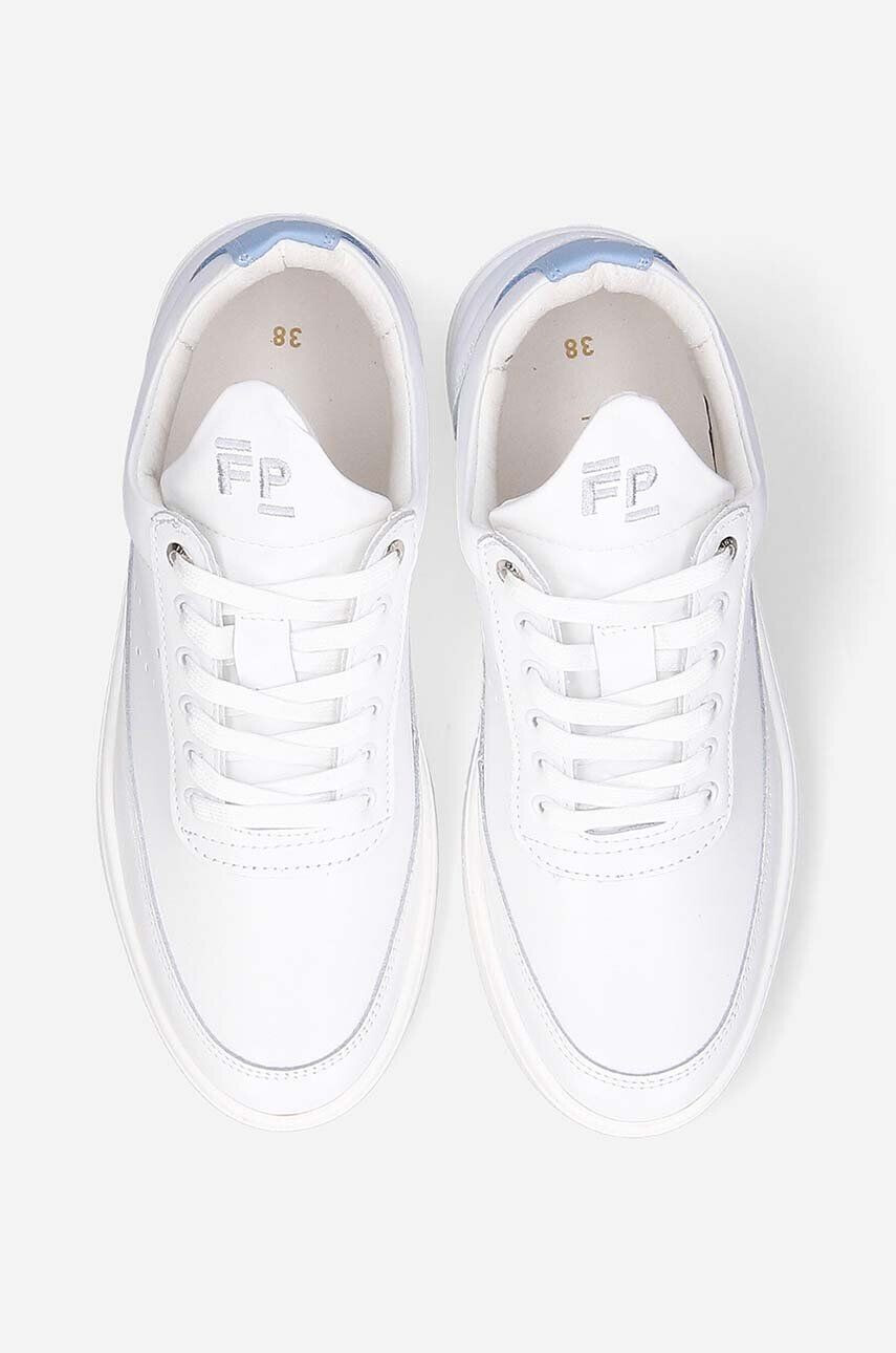 Filling Pieces Kožené tenisky Low Top Bianco biela farba 10127793008 - Pepit.sk