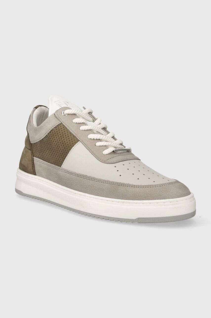 Filling Pieces Kožené tenisky Low Top Game šedá farba 10133151174 - Pepit.sk