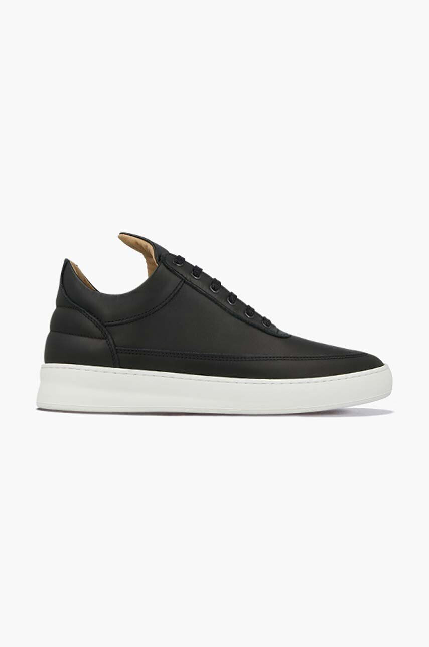 Filling Pieces Kožené tenisky Low Top Plain čierna farba 29726991861 - Pepit.sk