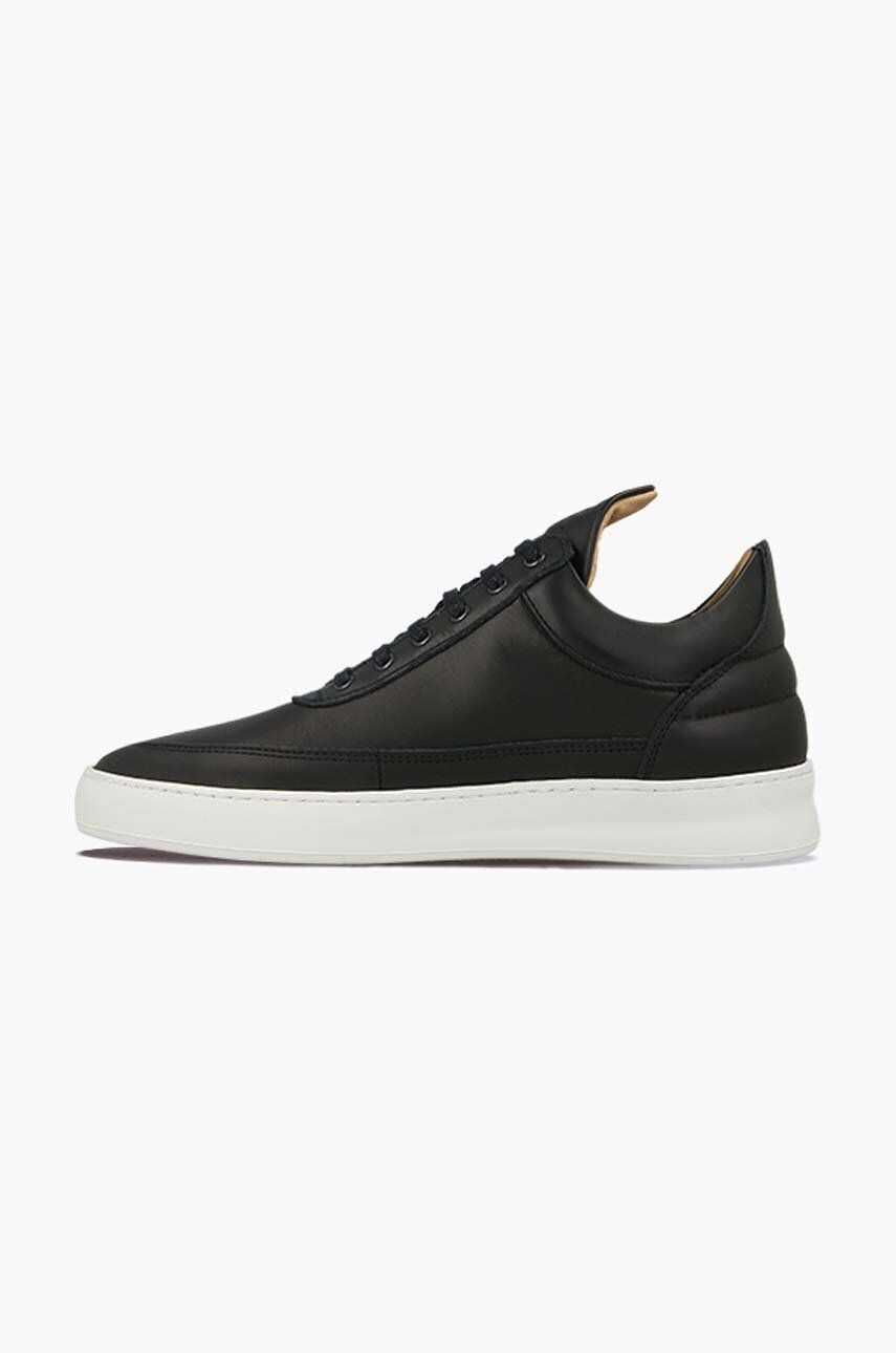 Filling Pieces Kožené tenisky Low Top Plain čierna farba 29726991861 - Pepit.sk