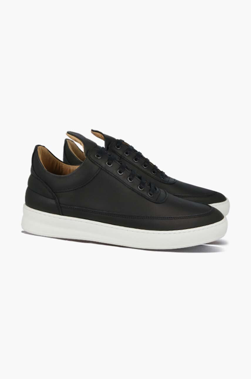 Filling Pieces Kožené tenisky Low Top Plain čierna farba 29726991861 - Pepit.sk