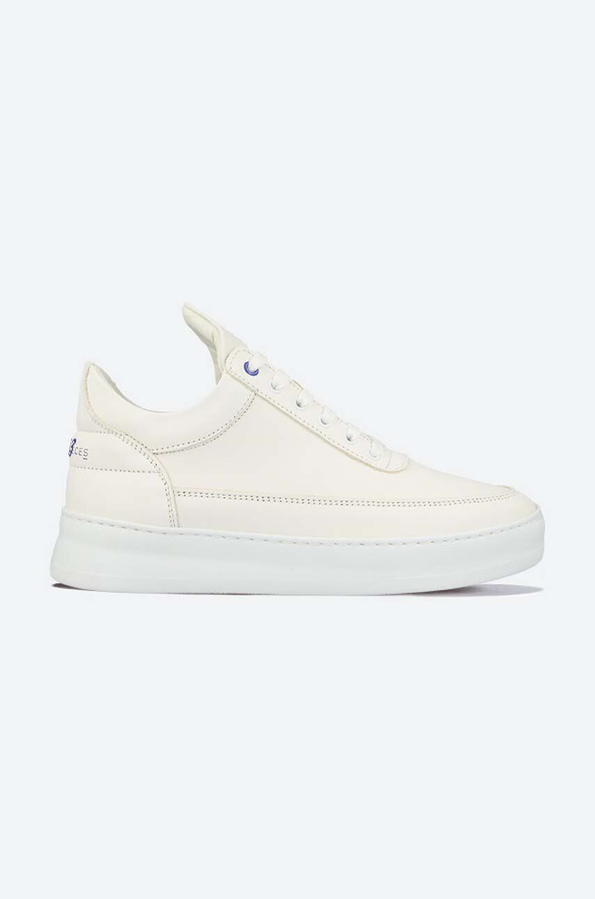 Filling Pieces Kožené tenisky Low Top Plain 683 Organic biela farba 29733222007 - Pepit.sk