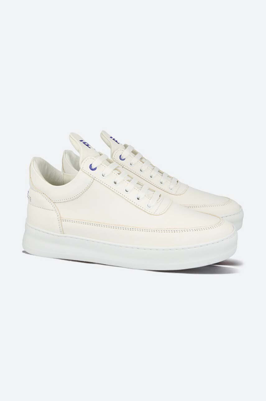 Filling Pieces Kožené tenisky Low Top Plain 683 Organic biela farba 29733222007 - Pepit.sk