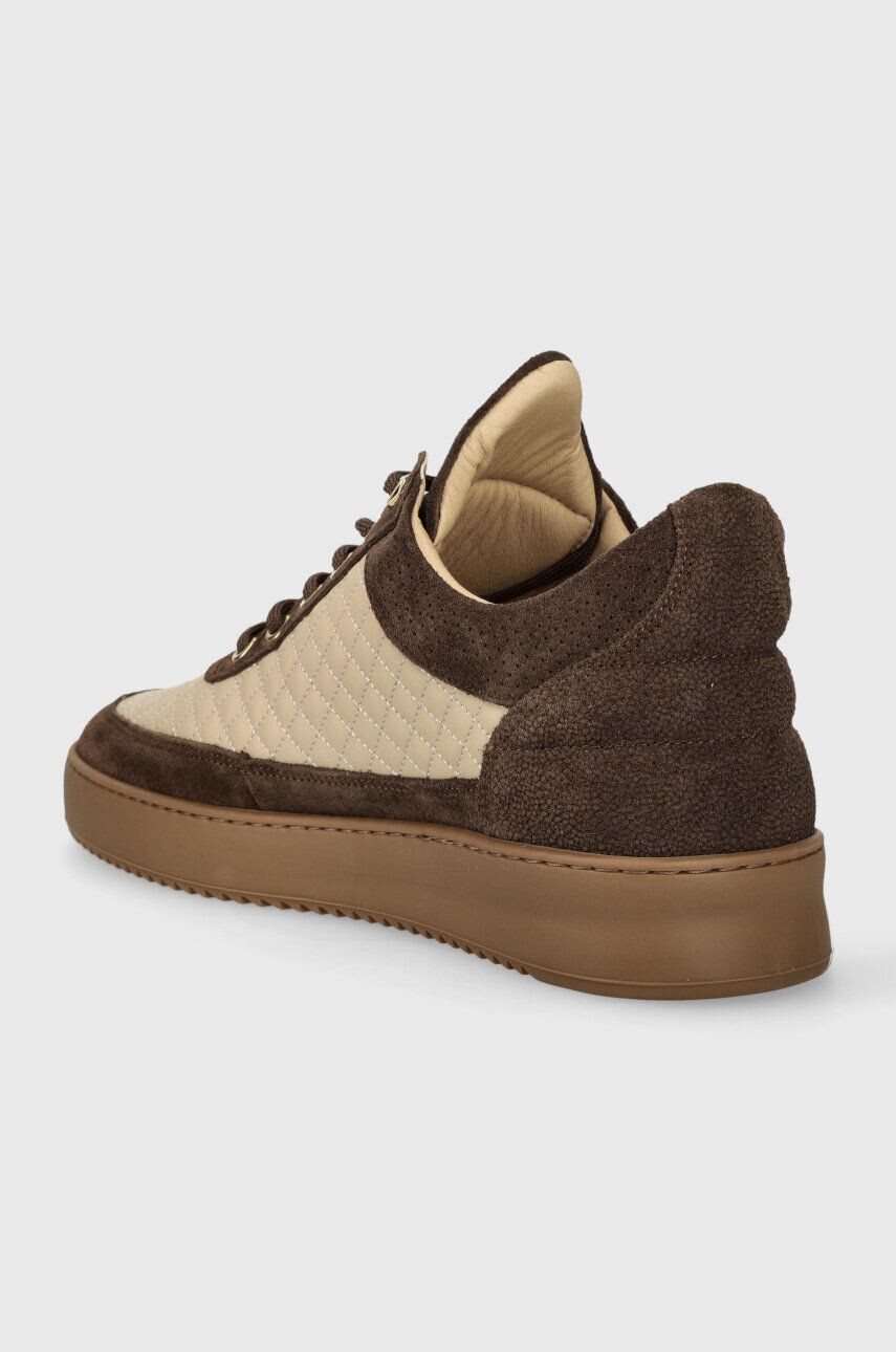 Filling Pieces Kožené tenisky Low Top Quilted hnedá farba 10100151933 - Pepit.sk