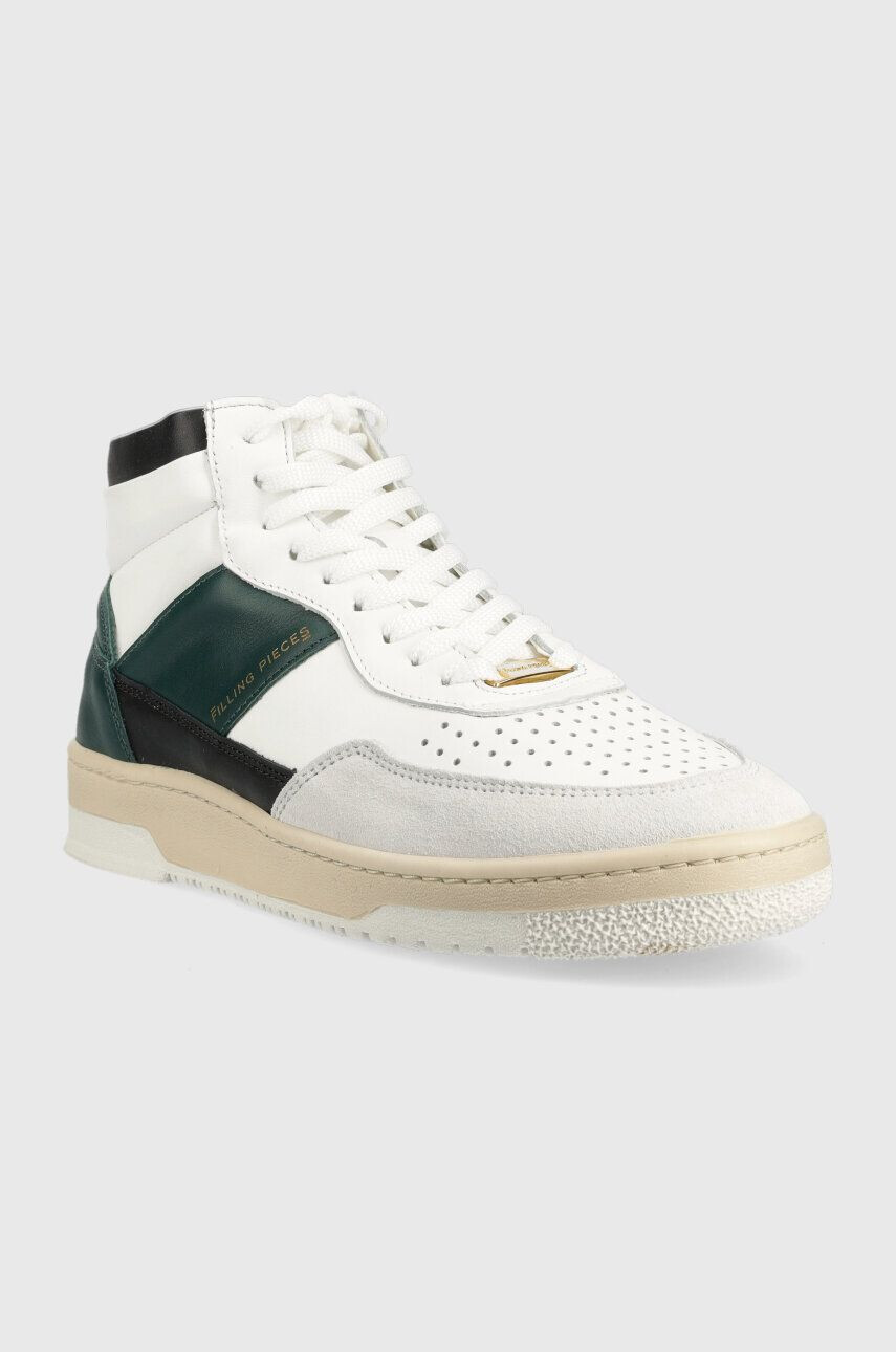 Filling Pieces Kožené tenisky Mid Ace Spin 55333491926-Green zelená farba 55333491926 - Pepit.sk