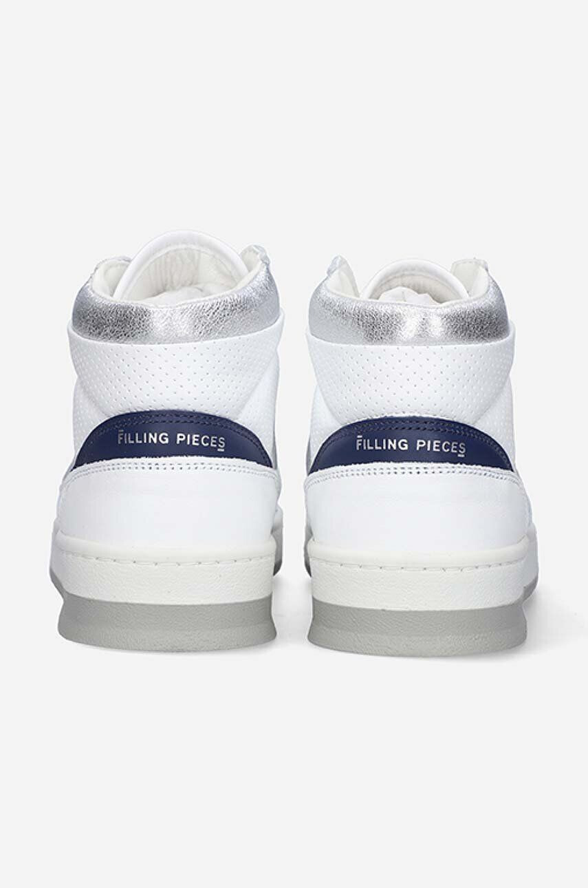 Filling Pieces Kožené tenisky Mid Ace Spin biela farba 55333491975 - Pepit.sk