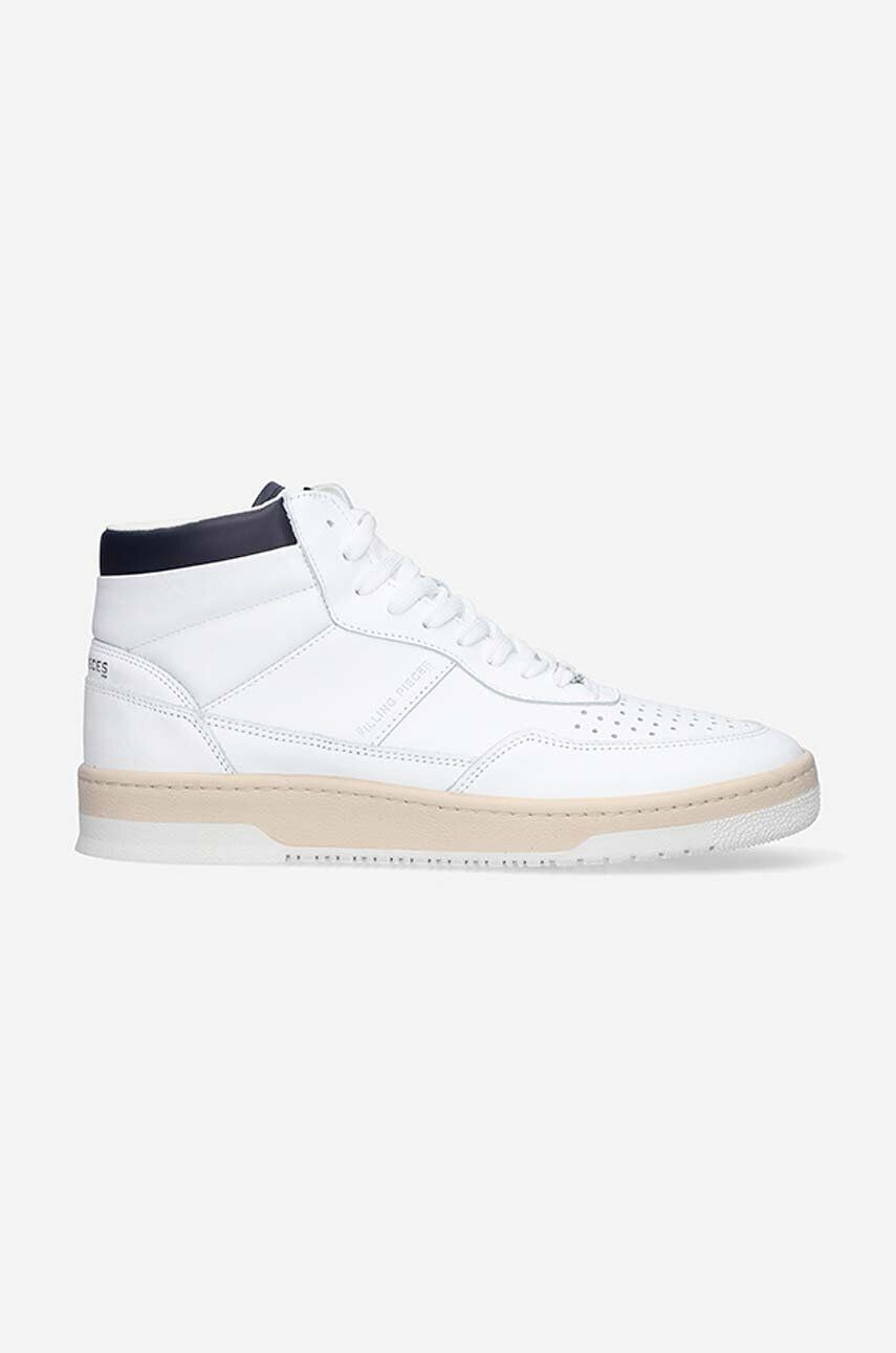 Filling Pieces Kožené tenisky Mid Ace Spin biela farba 55333491901 - Pepit.sk