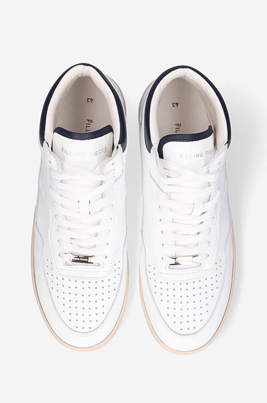 Filling Pieces Kožené tenisky Mid Ace Spin biela farba 55333491901 - Pepit.sk