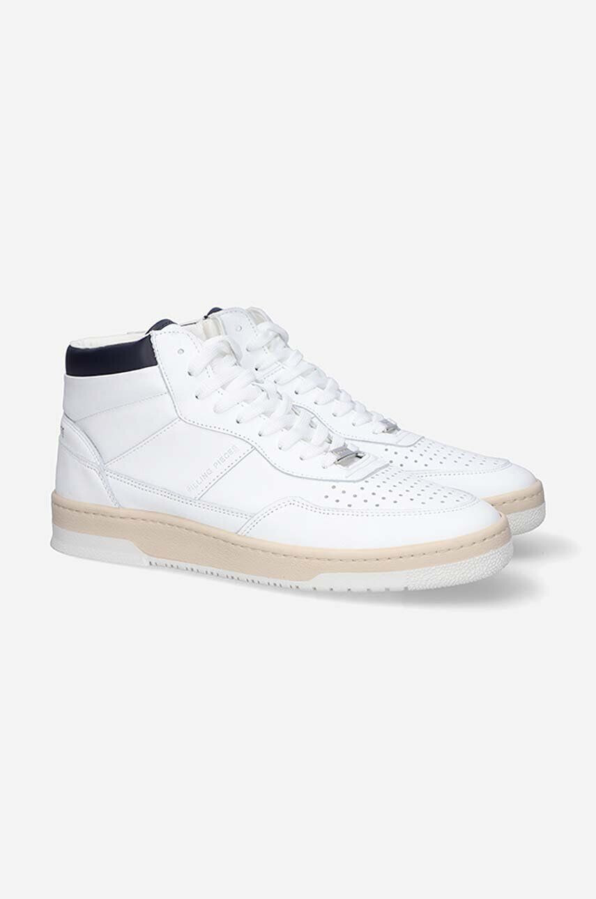 Filling Pieces Kožené tenisky Mid Ace Spin biela farba 55333491901 - Pepit.sk