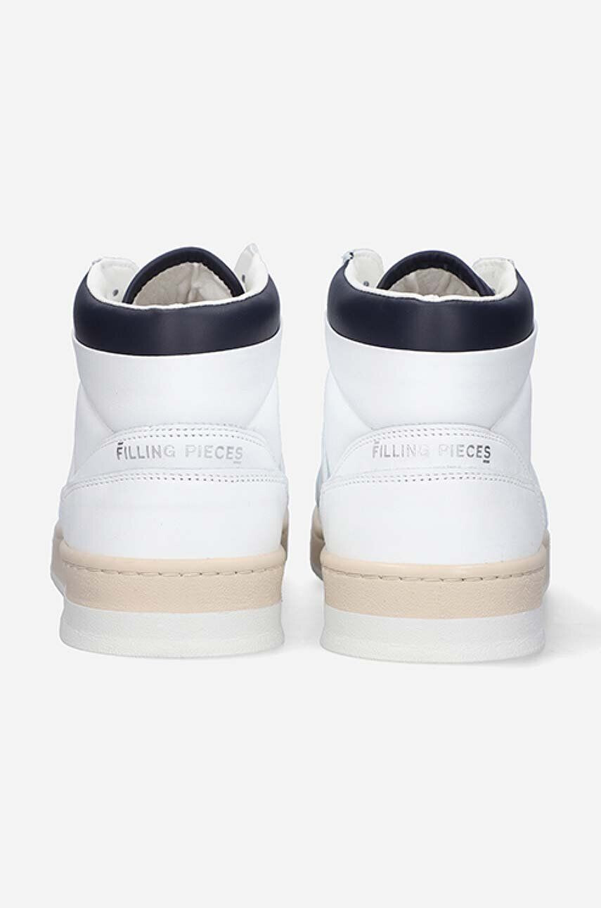 Filling Pieces Kožené tenisky Mid Ace Spin biela farba 55333491901 - Pepit.sk