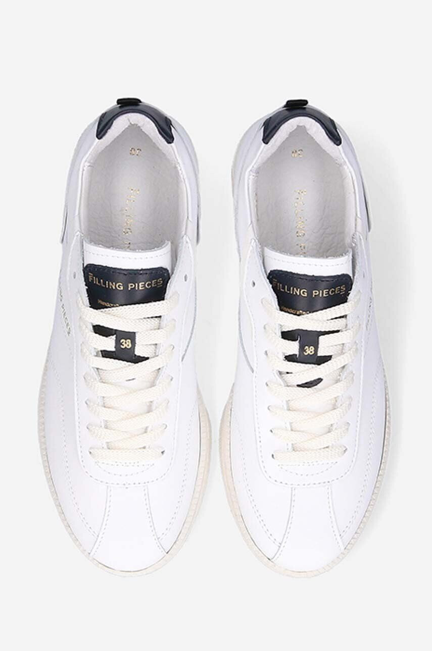 Filling Pieces Kožené tenisky Pitch Classic biela farba 70422201947 - Pepit.sk