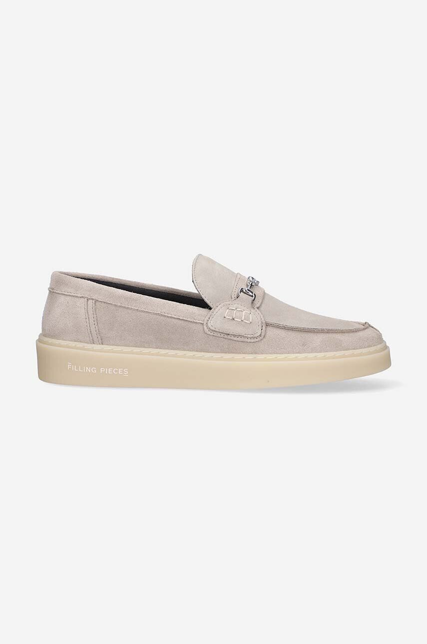 Filling Pieces Semišové mokasíny Core Loafer Suede pánske šedá farba 44229001108 - Pepit.sk