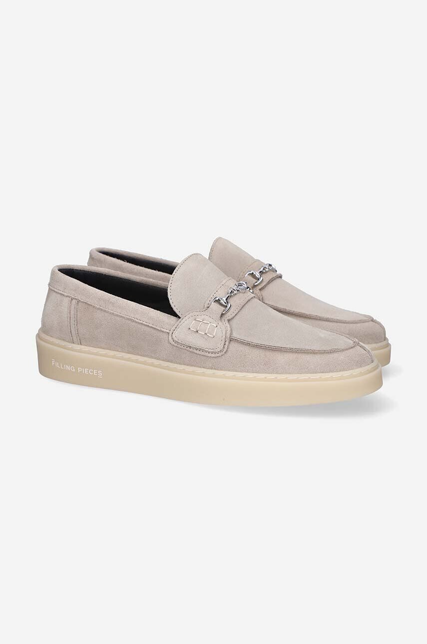 Filling Pieces Semišové mokasíny Core Loafer Suede pánske šedá farba 44229001108 - Pepit.sk