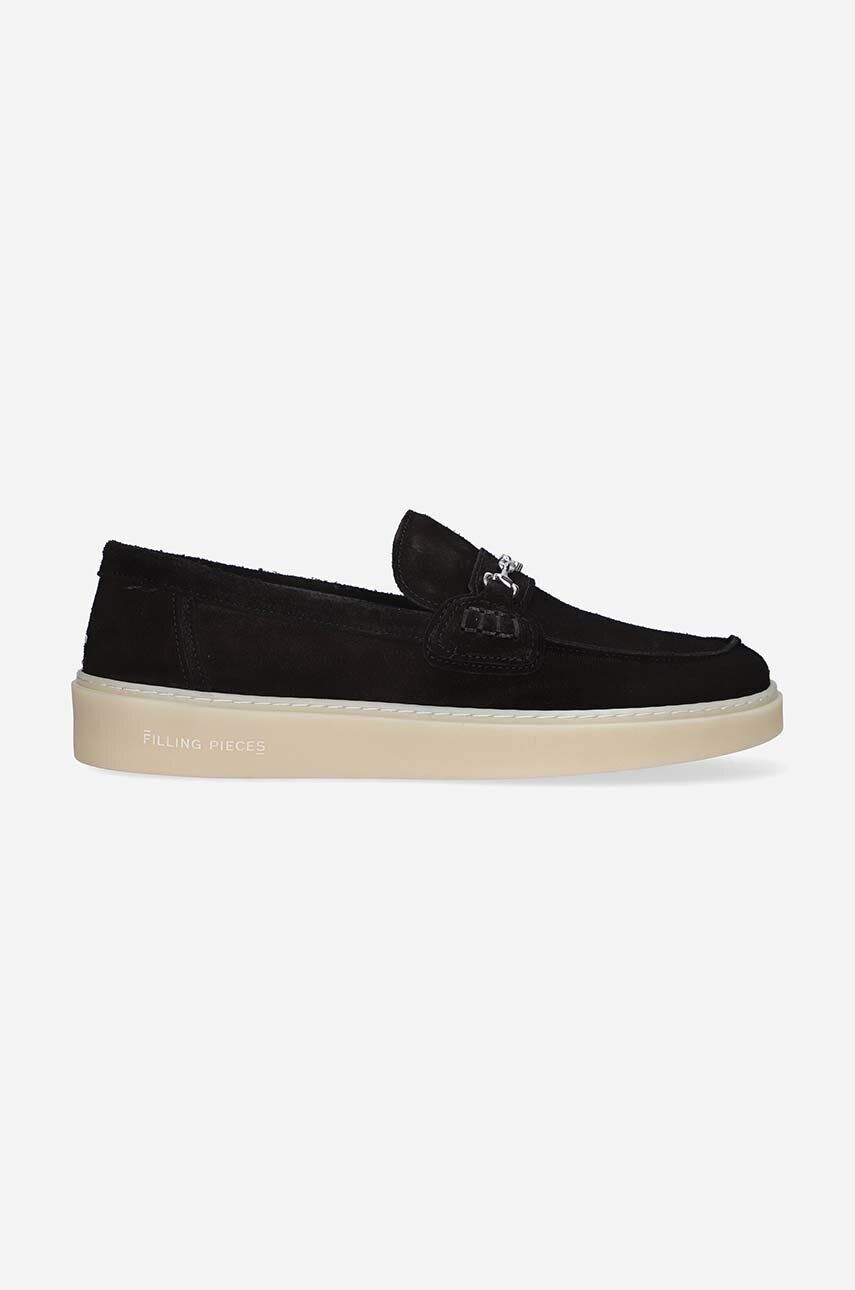 Filling Pieces Semišové mokasíny Core Loafer Suede pánske čierna farba 44229001861 - Pepit.sk