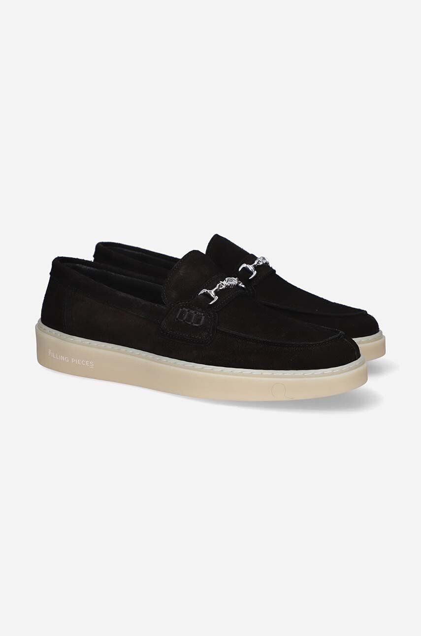 Filling Pieces Semišové mokasíny Core Loafer Suede pánske čierna farba 44229001861 - Pepit.sk