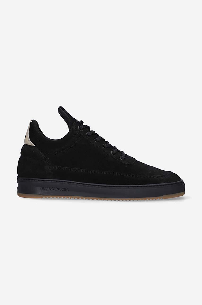 Filling Pieces Semišové tenisky Low Top Ripple Suede čierna farba 25122791861 - Pepit.sk