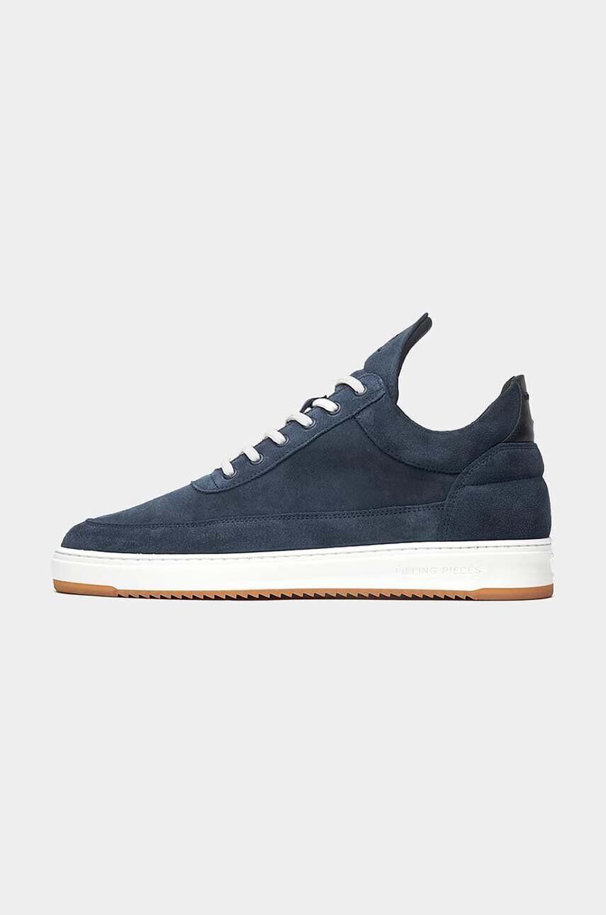 Filling Pieces Semišové tenisky Low Top Suede tmavomodrá farba 10122791916 - Pepit.sk