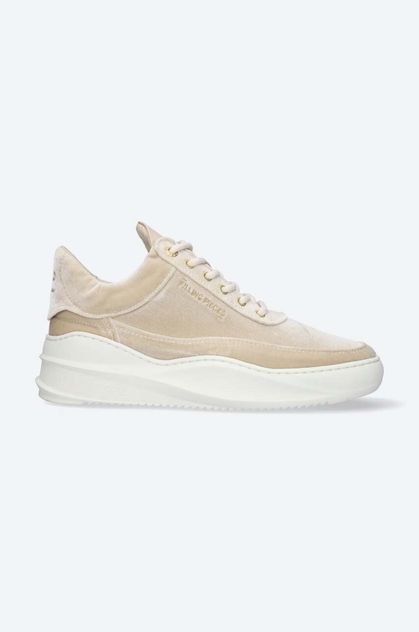 Filling Pieces Tenisky Low Eva Velvet béžová farba 51327611919 - Pepit.sk