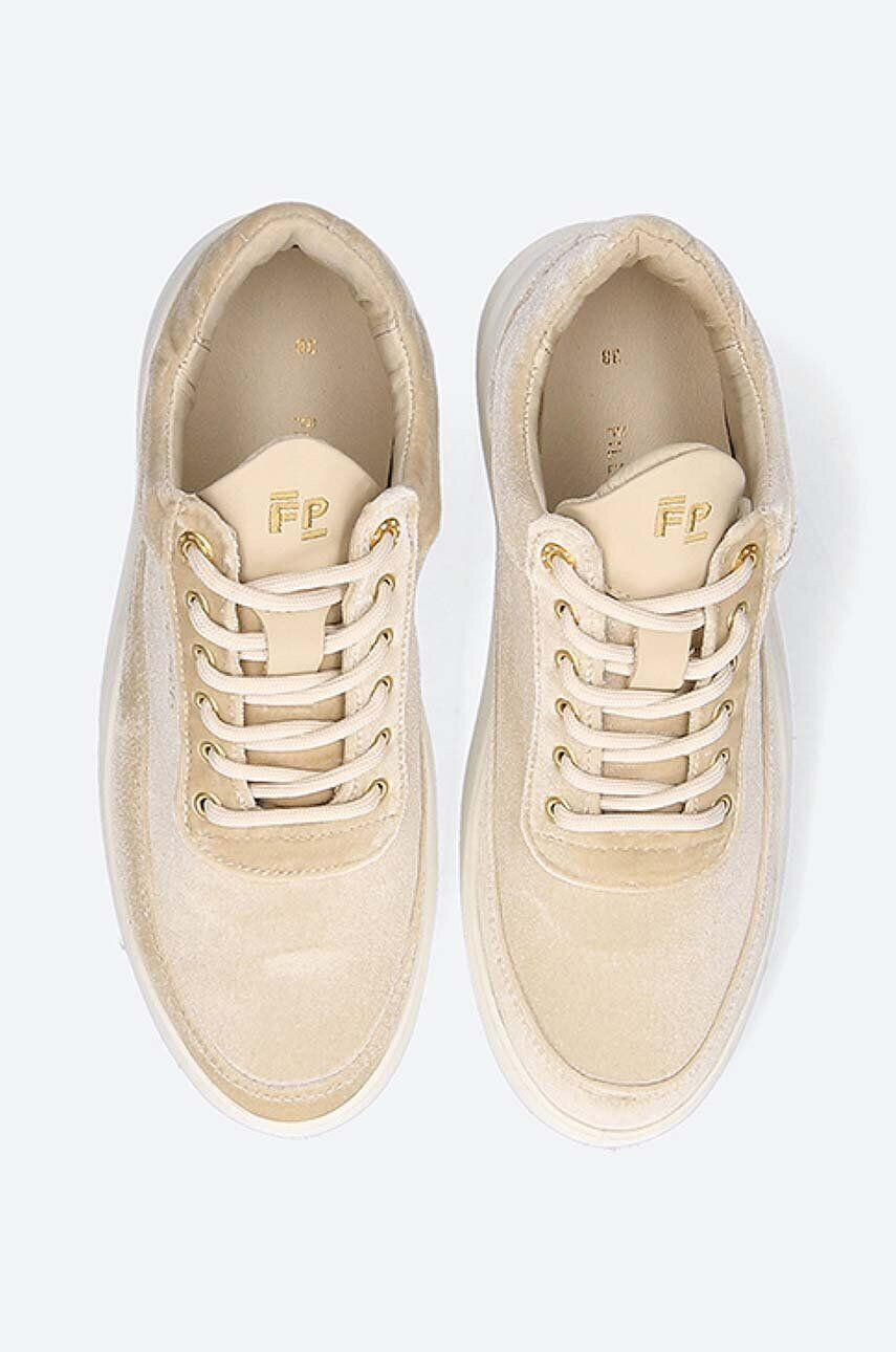 Filling Pieces Tenisky Low Eva Velvet béžová farba 51327611919 - Pepit.sk